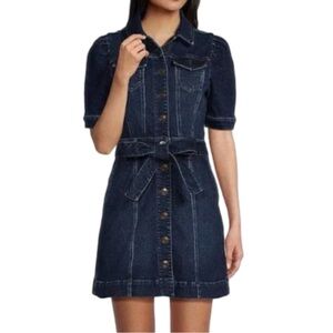 NWT $119 Chelsea & Violet Denim Button Front Dress - Navy Denim